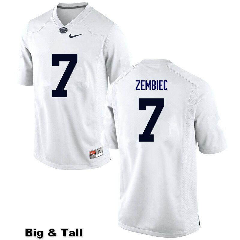 NCAA Nike Men's Penn State Nittany Lions Jake Zembiec #7 College Football Authentic Big & Tall White Stitched Jersey THP2798IN